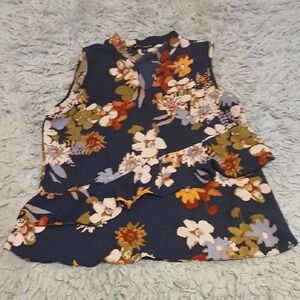 Zac & Rachel Navy Floral Blouse